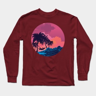 Sunrise tropical island Long Sleeve T-Shirt